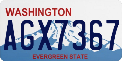 WA license plate AGX7367