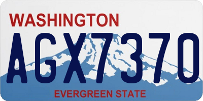 WA license plate AGX7370