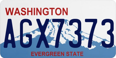 WA license plate AGX7373
