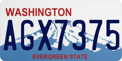WA license plate AGX7375