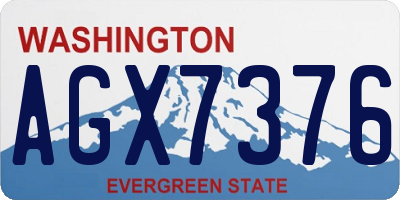 WA license plate AGX7376