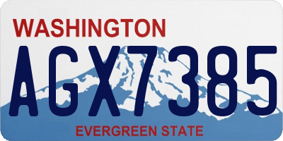 WA license plate AGX7385