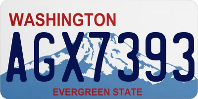 WA license plate AGX7393
