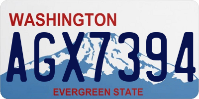 WA license plate AGX7394