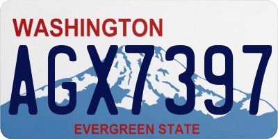 WA license plate AGX7397