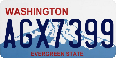 WA license plate AGX7399