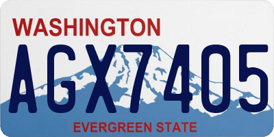 WA license plate AGX7405