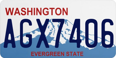 WA license plate AGX7406