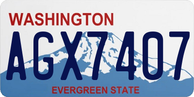 WA license plate AGX7407