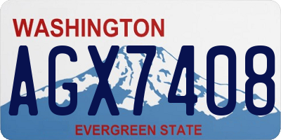 WA license plate AGX7408