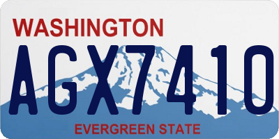 WA license plate AGX7410