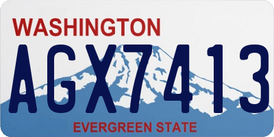 WA license plate AGX7413