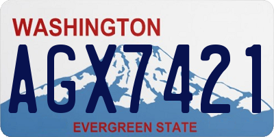 WA license plate AGX7421