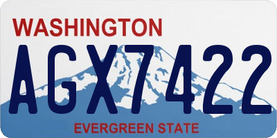 WA license plate AGX7422