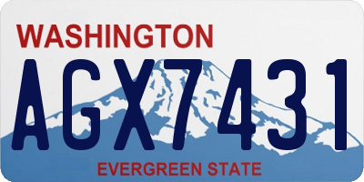 WA license plate AGX7431