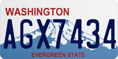 WA license plate AGX7434