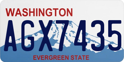 WA license plate AGX7435