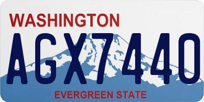 WA license plate AGX7440