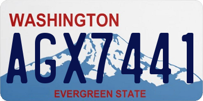 WA license plate AGX7441