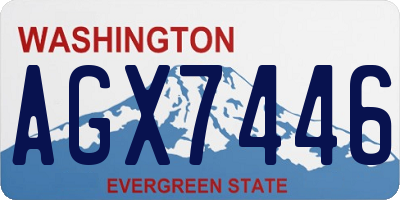 WA license plate AGX7446