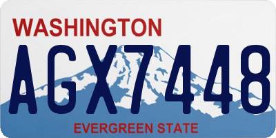 WA license plate AGX7448
