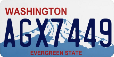 WA license plate AGX7449