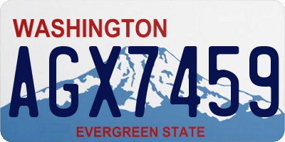 WA license plate AGX7459