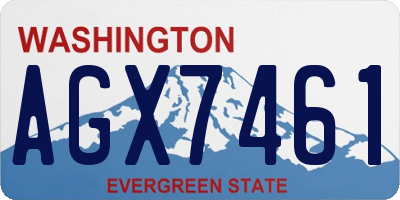 WA license plate AGX7461