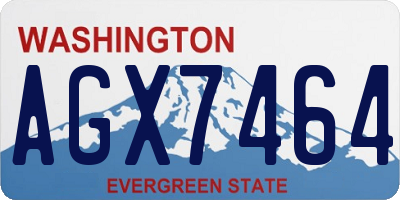 WA license plate AGX7464