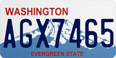WA license plate AGX7465