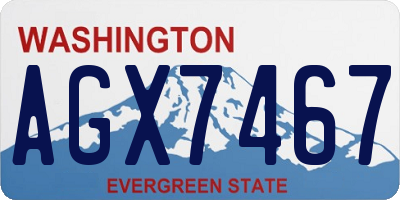 WA license plate AGX7467