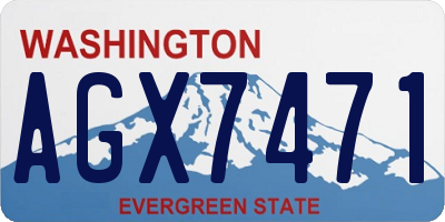 WA license plate AGX7471