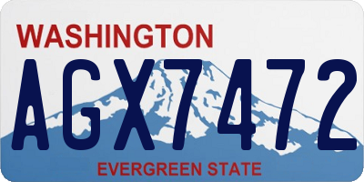 WA license plate AGX7472