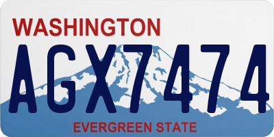 WA license plate AGX7474