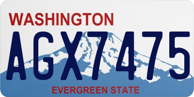 WA license plate AGX7475