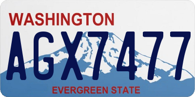 WA license plate AGX7477