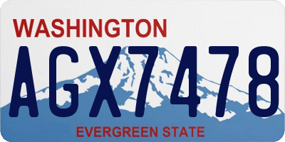 WA license plate AGX7478