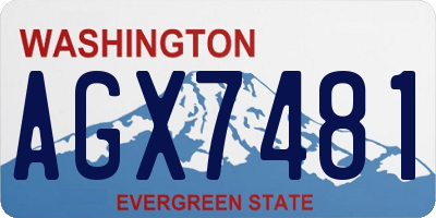 WA license plate AGX7481