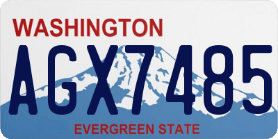 WA license plate AGX7485