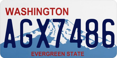WA license plate AGX7486