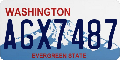 WA license plate AGX7487