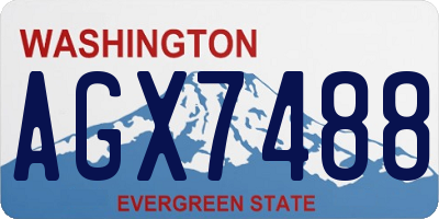 WA license plate AGX7488