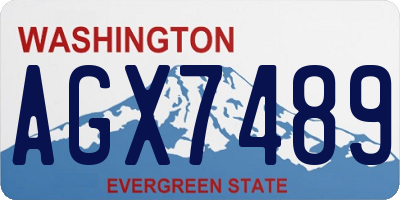WA license plate AGX7489