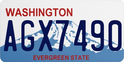 WA license plate AGX7490