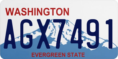 WA license plate AGX7491
