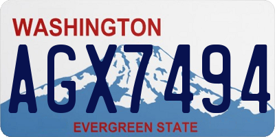 WA license plate AGX7494