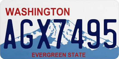 WA license plate AGX7495