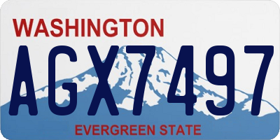 WA license plate AGX7497