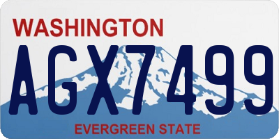 WA license plate AGX7499