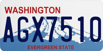 WA license plate AGX7510